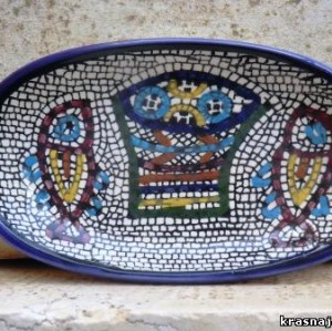 Тарелка "Рыбы" - Армянская керамика Восточная медная посуда и тарелки из Израиля