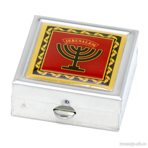 Декоративная квадратная коробка - Менора Сувениры и подарки из Израиля