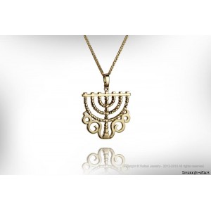 Подвеска-Менора Ювелирные изделия из Израиля ( серебро, золото )