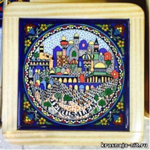 Настенная подвеска "Иерусалим" мозаика Сувениры и подарки из Израиля